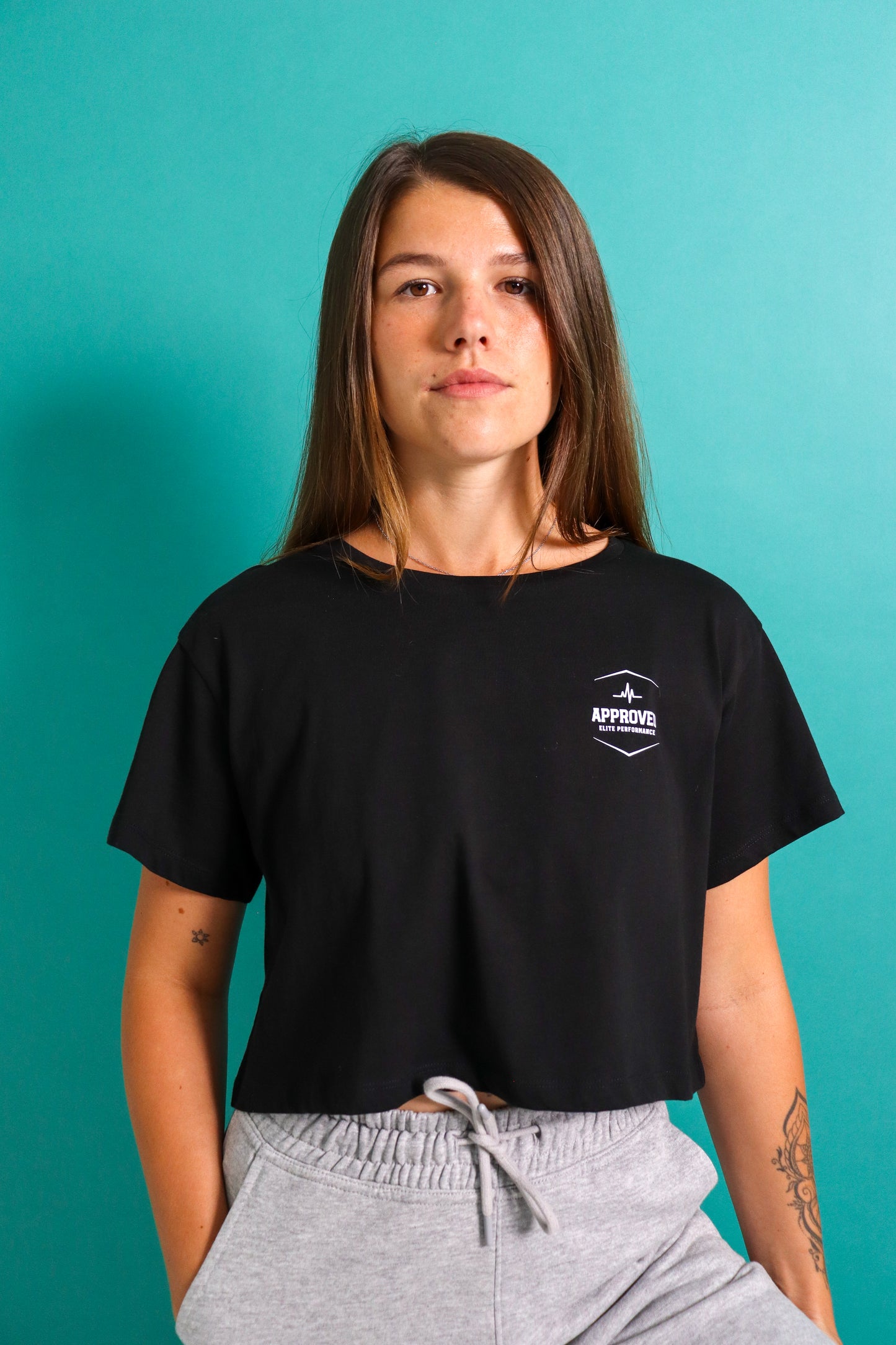 Stage 1-3 | Performance Crop T-Shirt | Ice White Logo